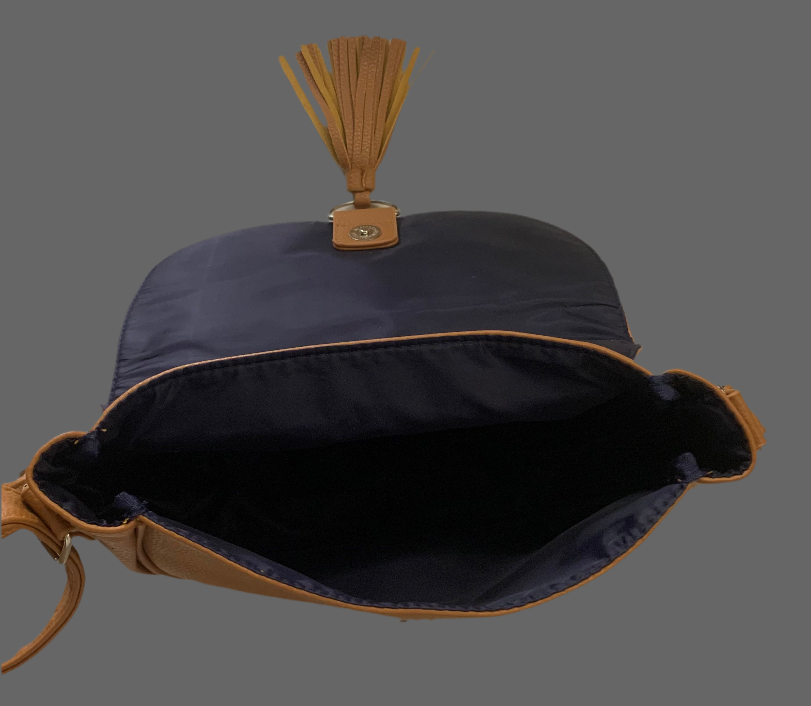 Sac à main en simili cuir camel