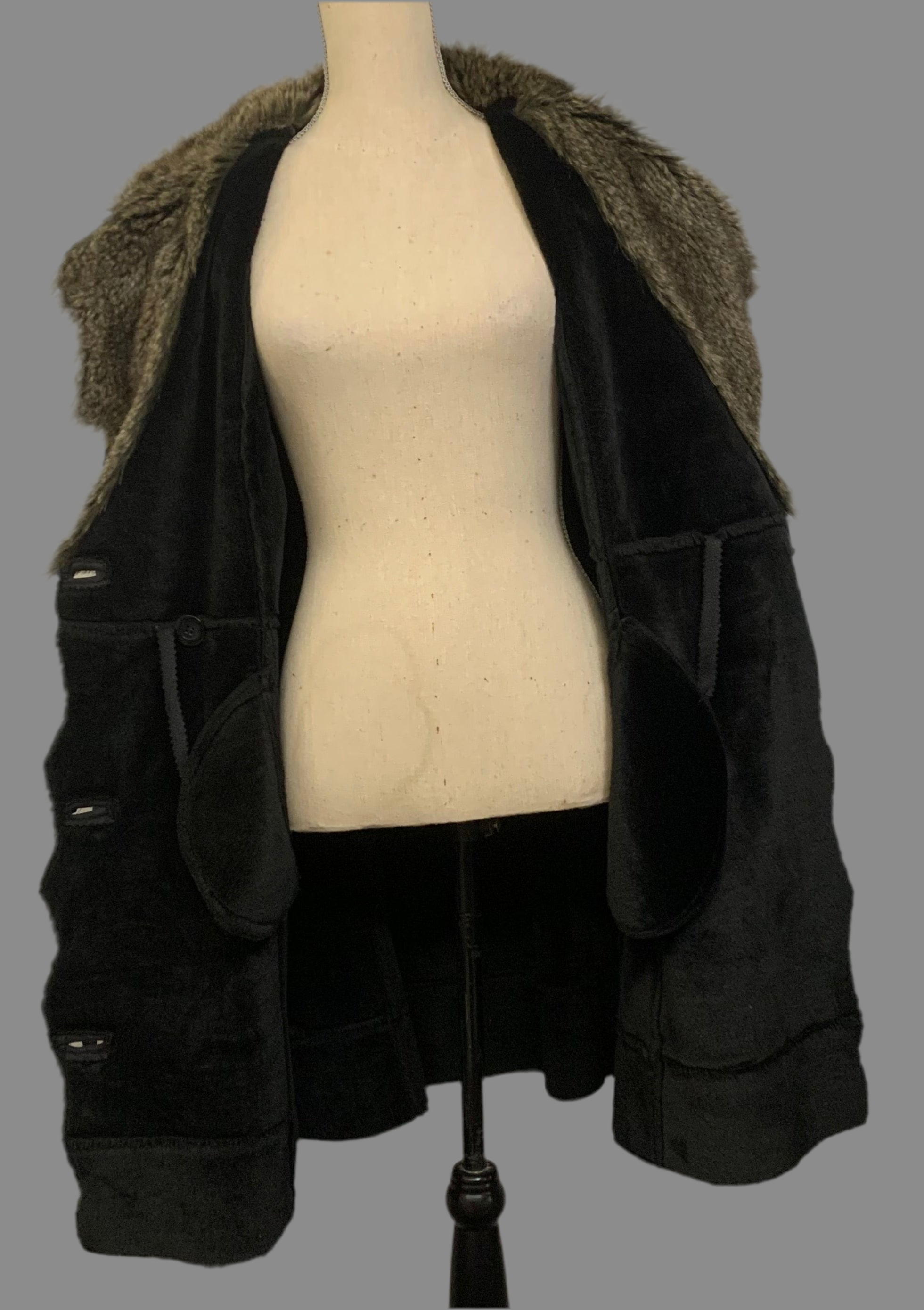 Manteau mi-long similicuir