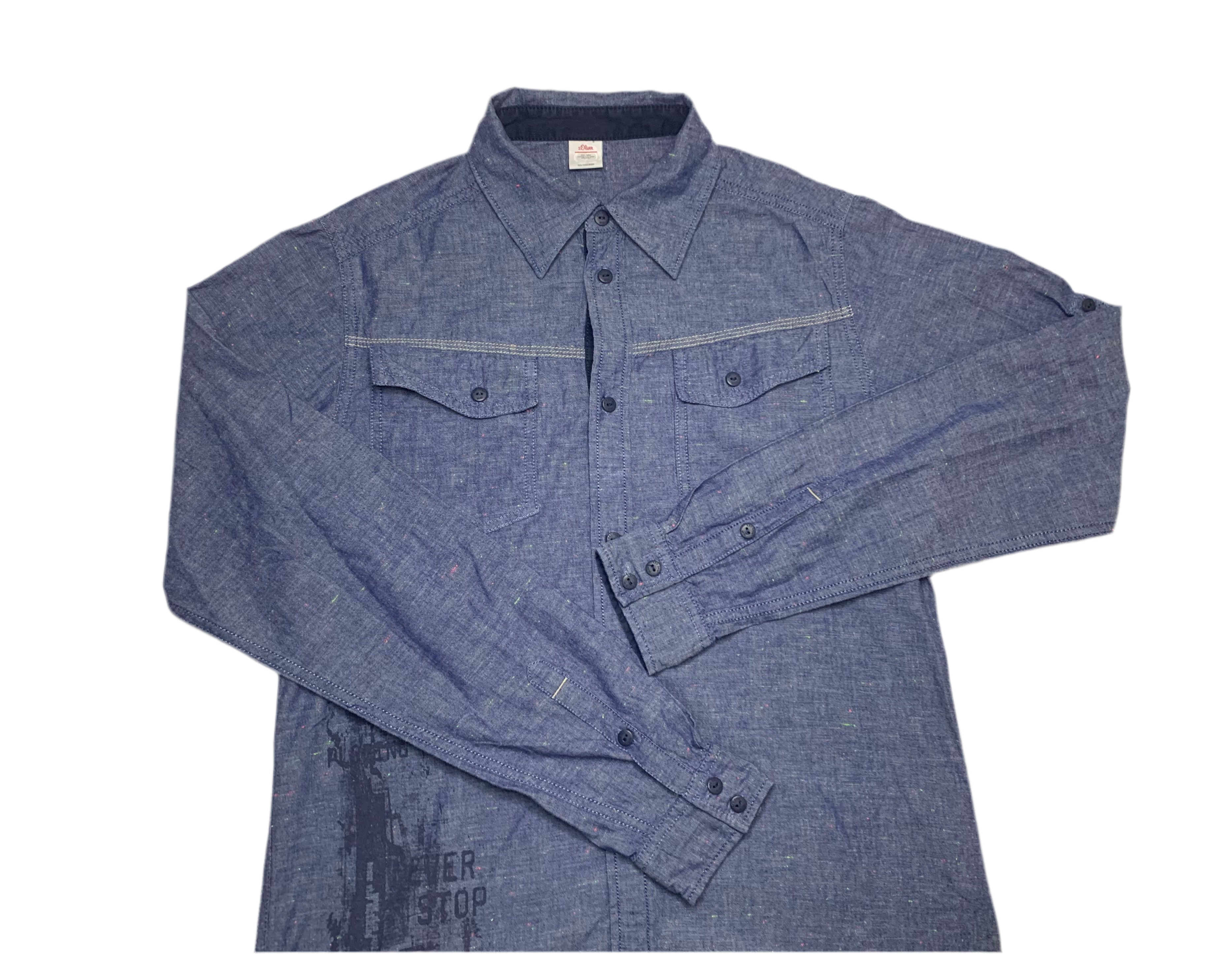 Chemise  homme bleu jean – S.Oliver