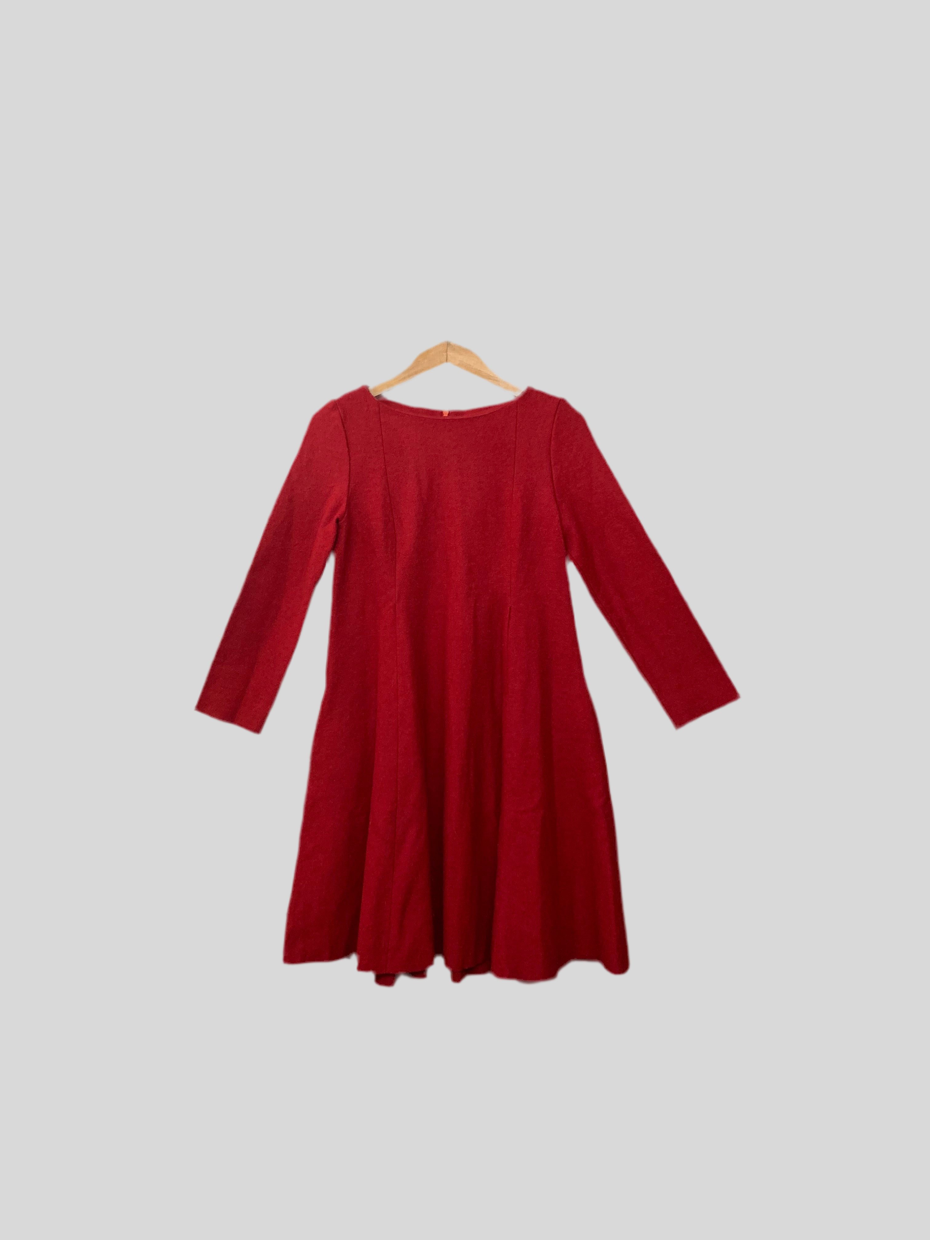 Robe en laine grenat -  Cacharel