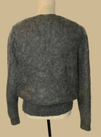 Gilet Vintage en Mohair Gris