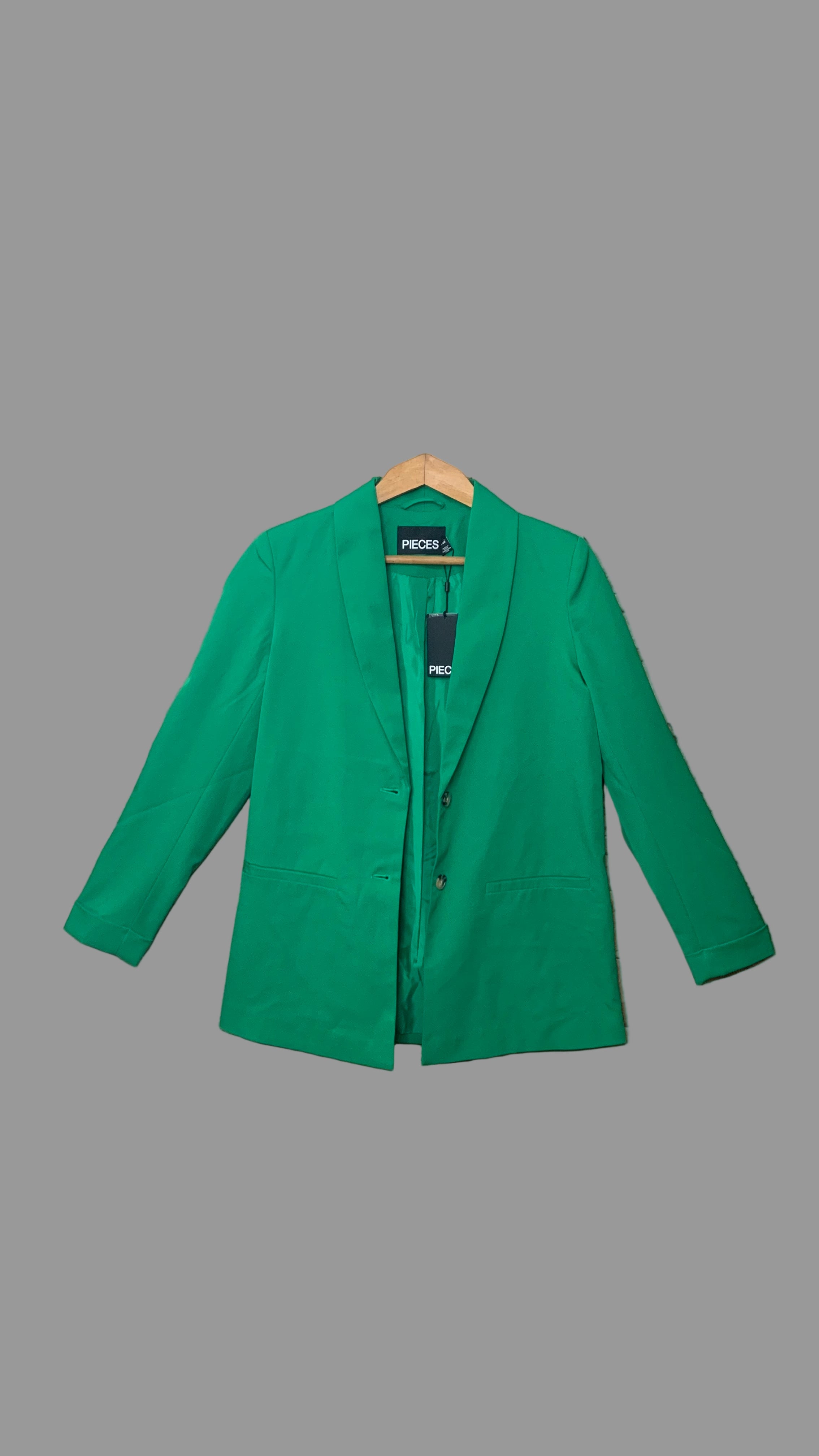 Blazer vert émeraude – Pieces –