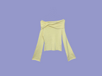 Top en maille jaune
