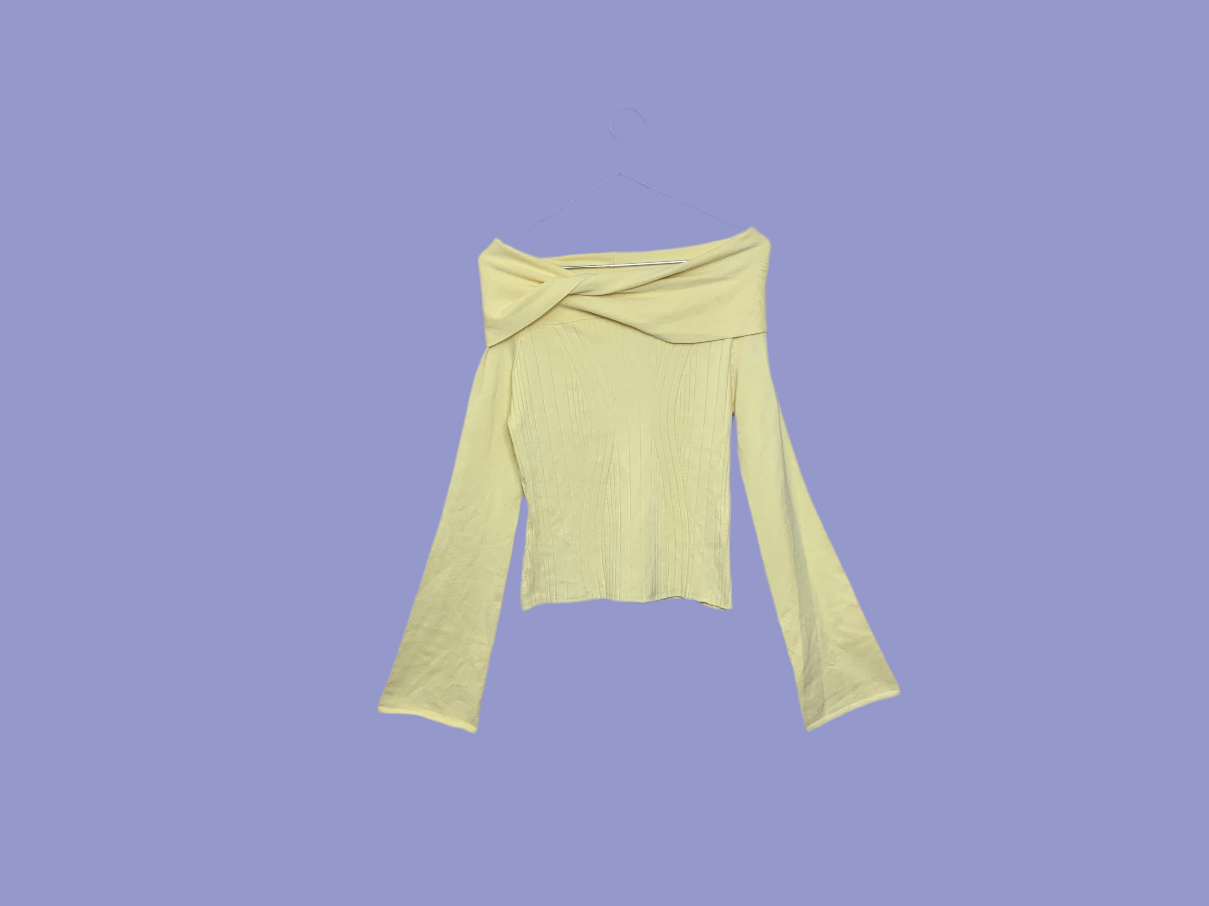 Top en maille jaune