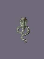 Broche cobra - argentée strassée