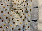 Veste en jean sans manches cloutée – Pinko –