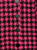 Robe courte pied-de-poule rose et noir