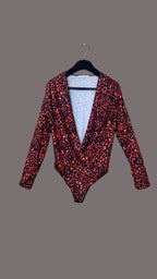 Body léopard rouge et noir – ZARA – Taille M