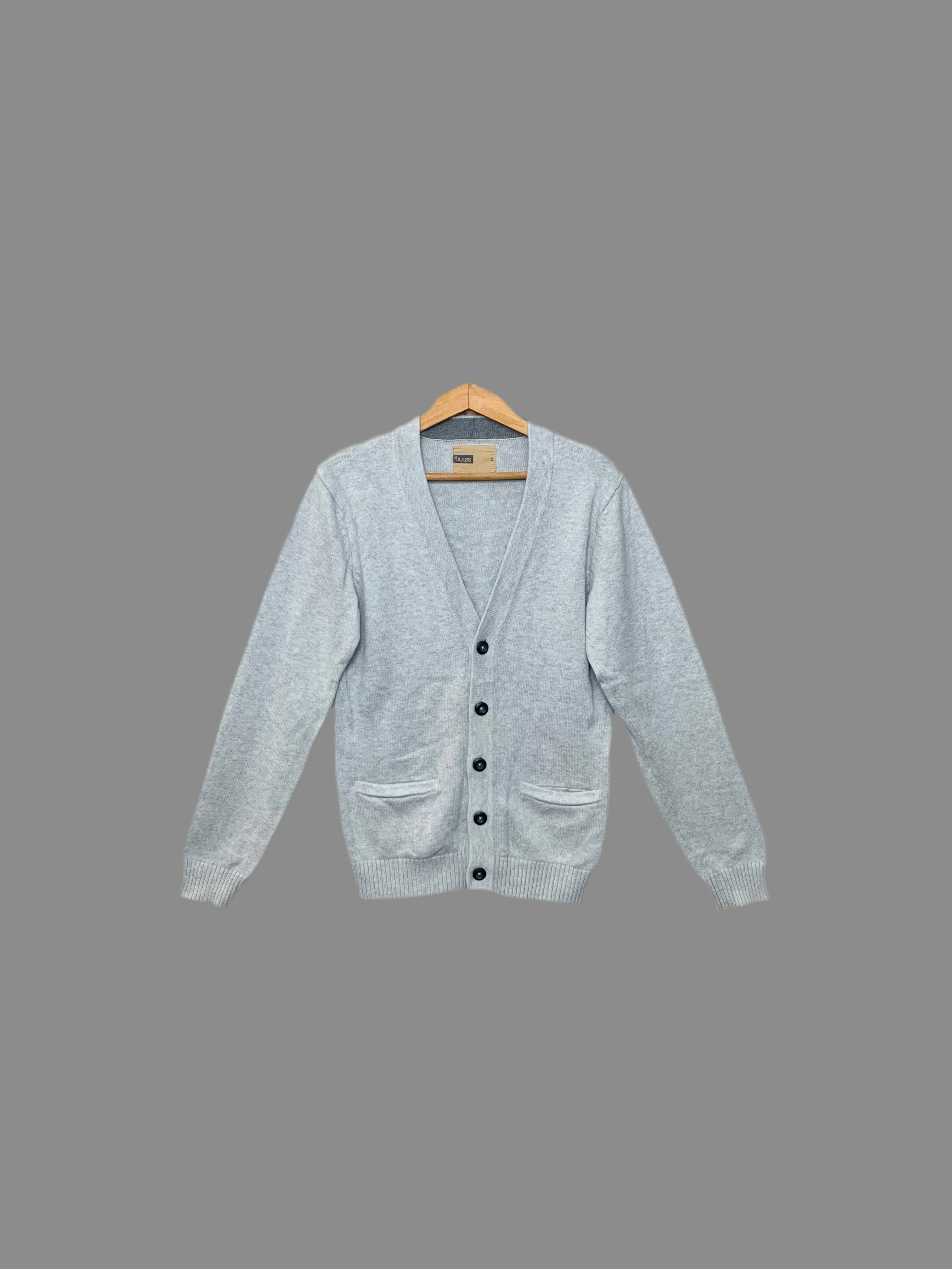 Gilet en maille fine grise- Jules