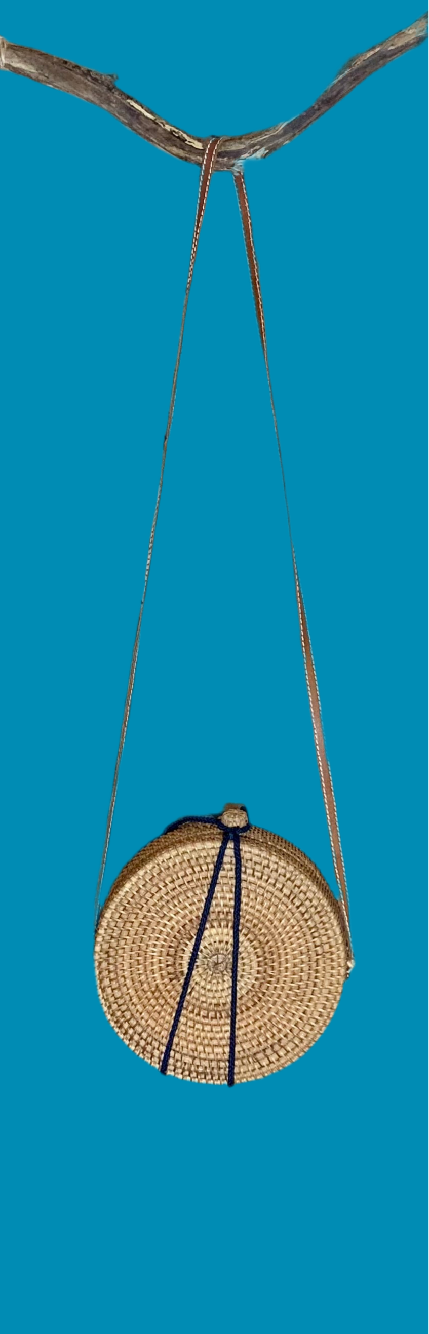 Sac à main rond en rotin
