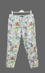 Pantalon fleuri blanc - Monoprix