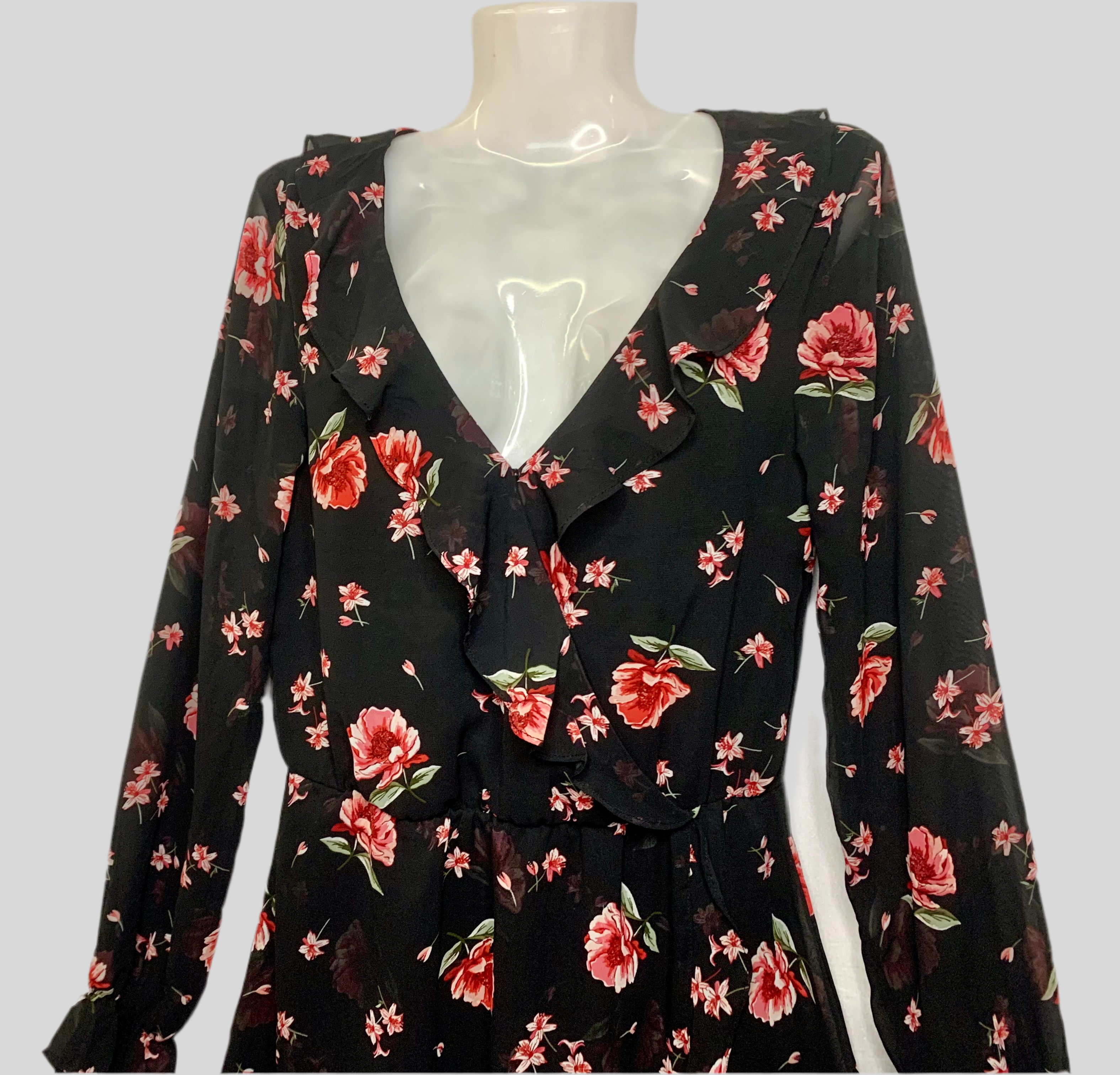 Robe courte fleurie