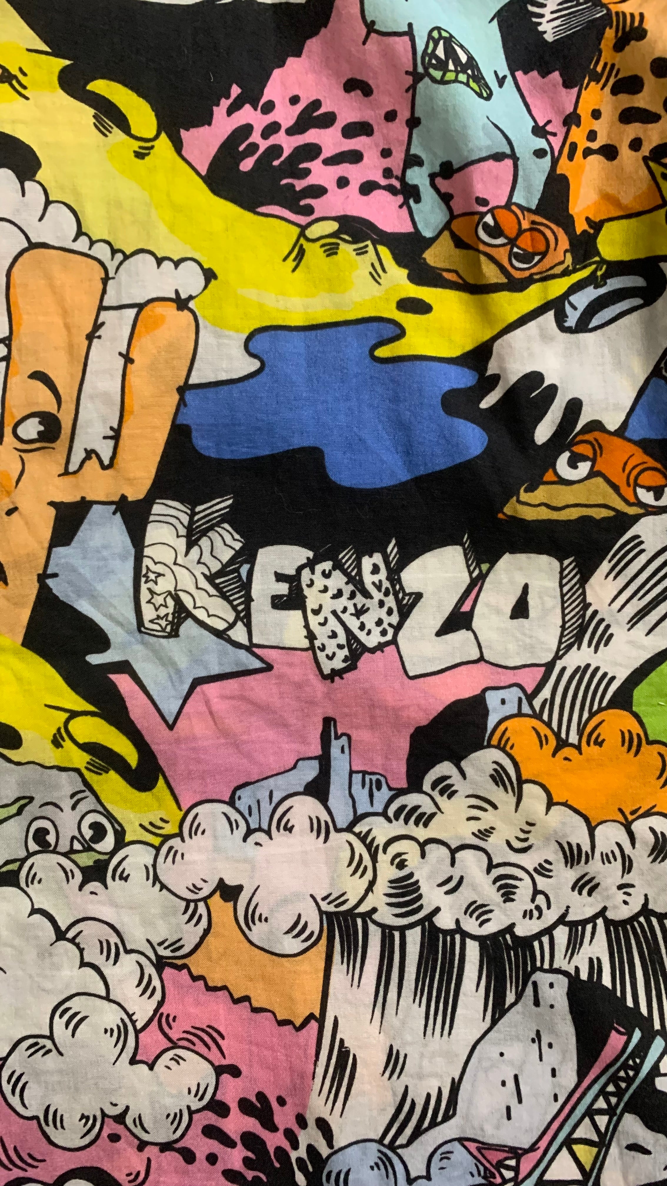 Chemise Kenzo – Slim Fit, imprimé pop multicolore