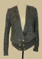 Gilet Vintage en Mohair Gris