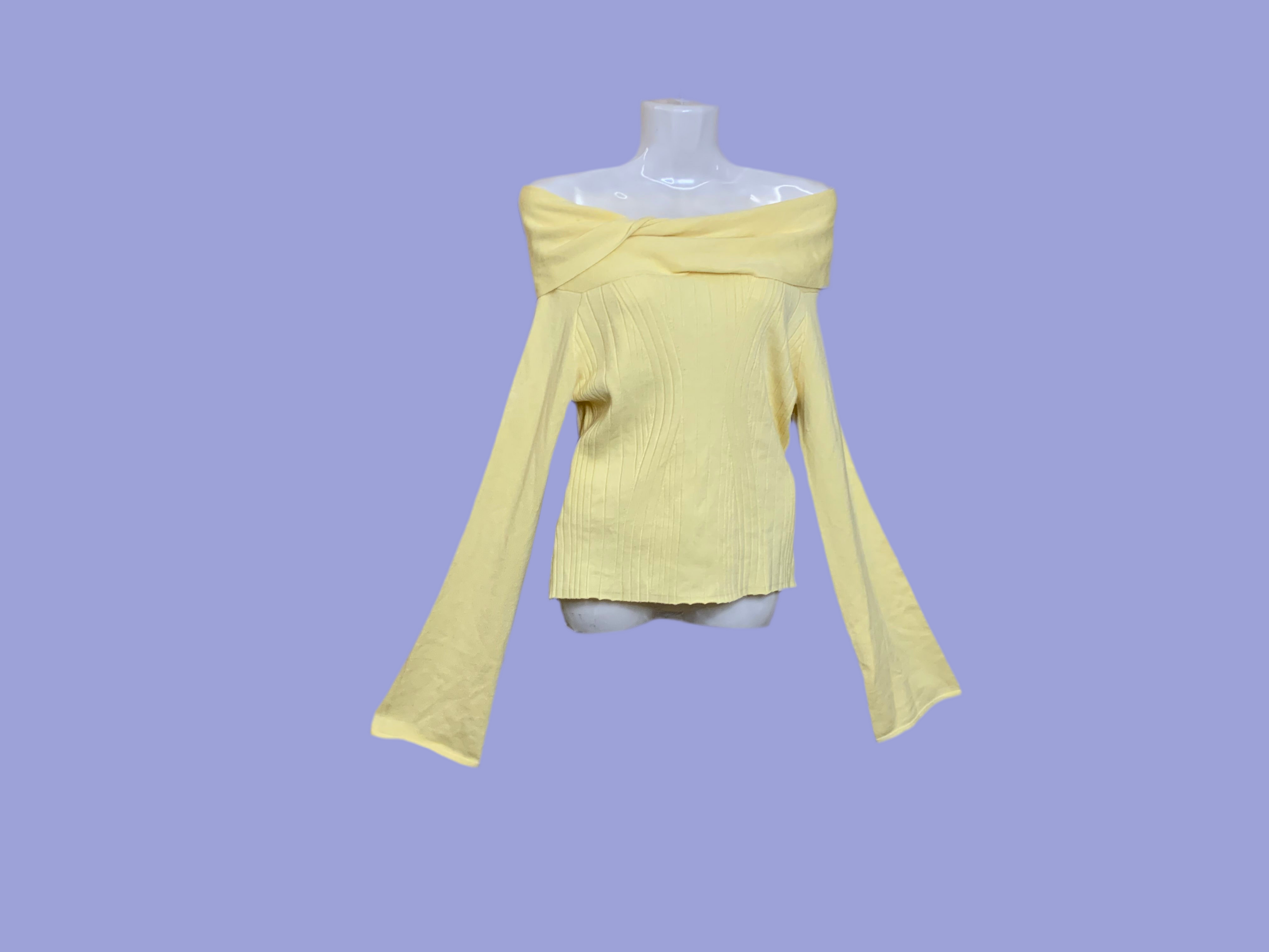 Top en maille jaune