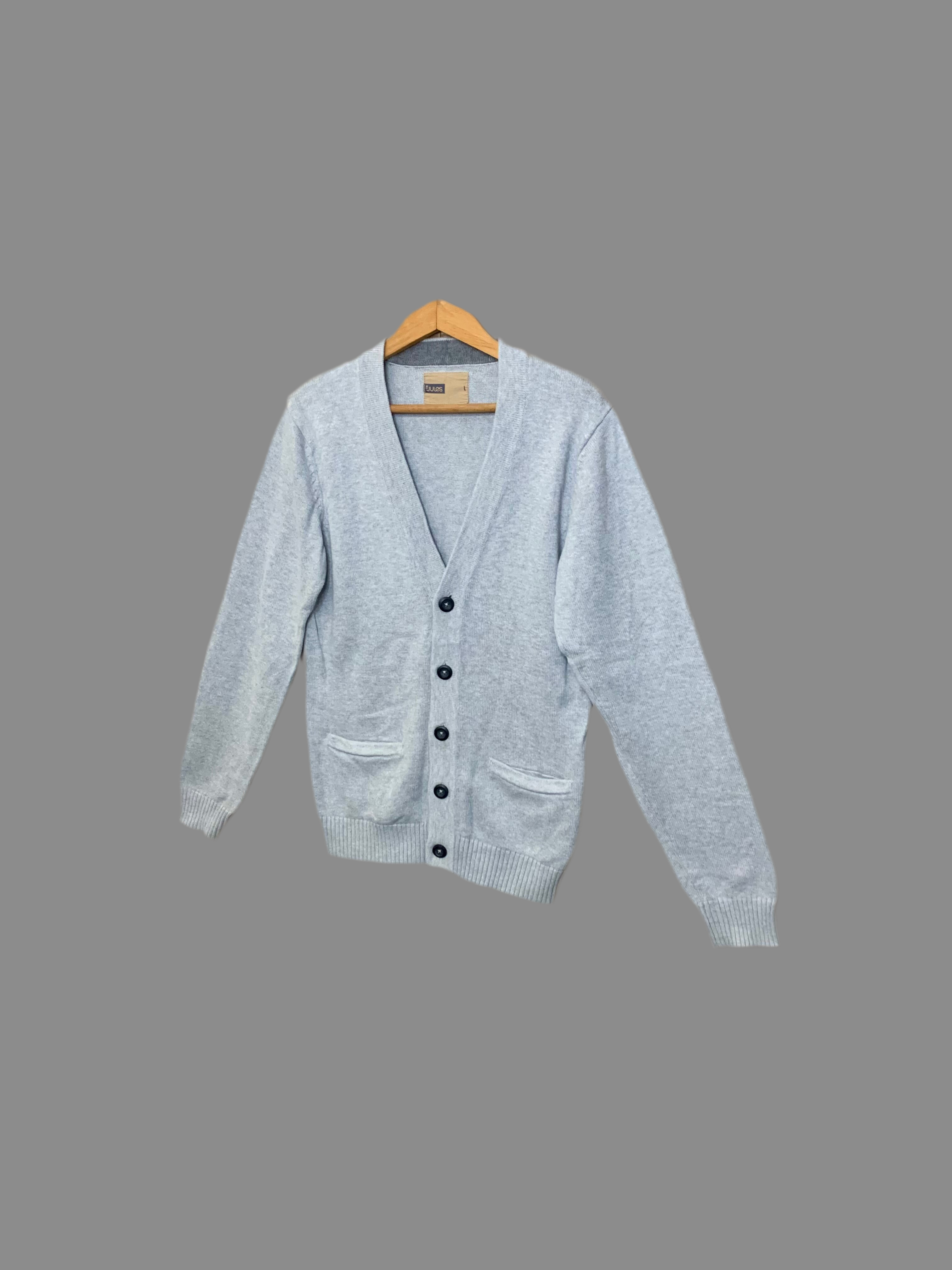 Gilet en maille fine grise- Jules