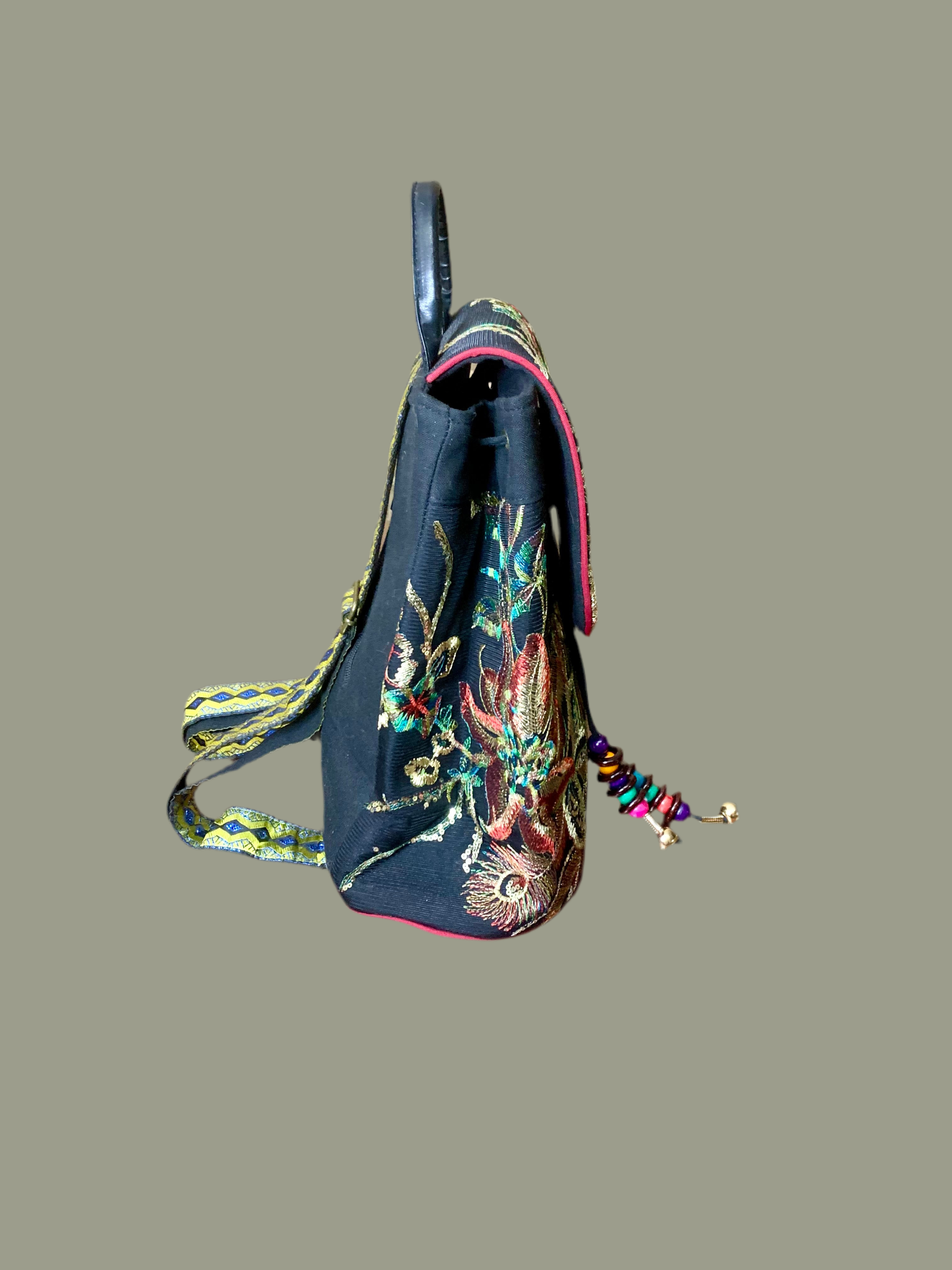 Sac à dos brodé style ethnique