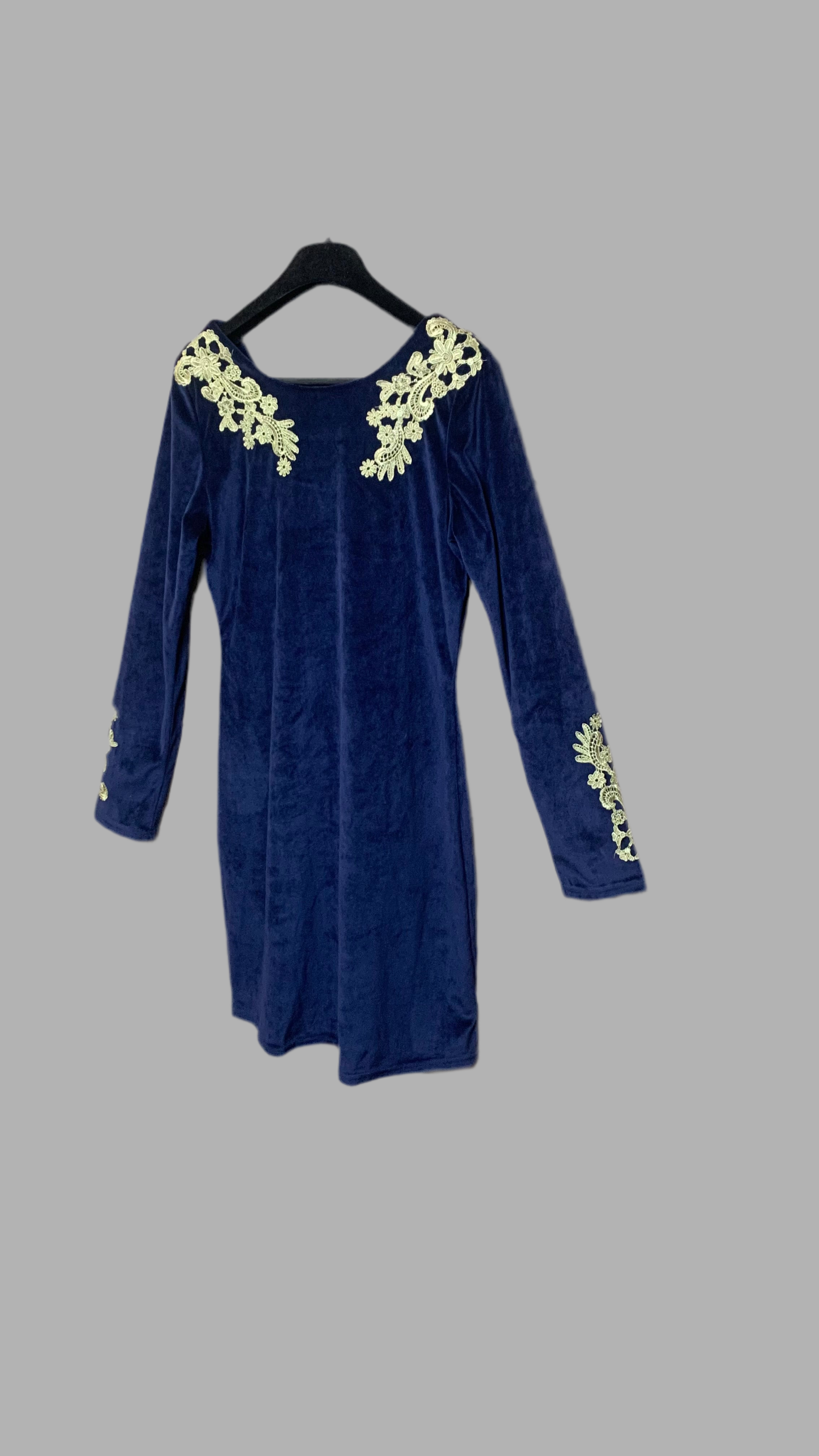 Robe droite en velours violet profond – Jasmine London