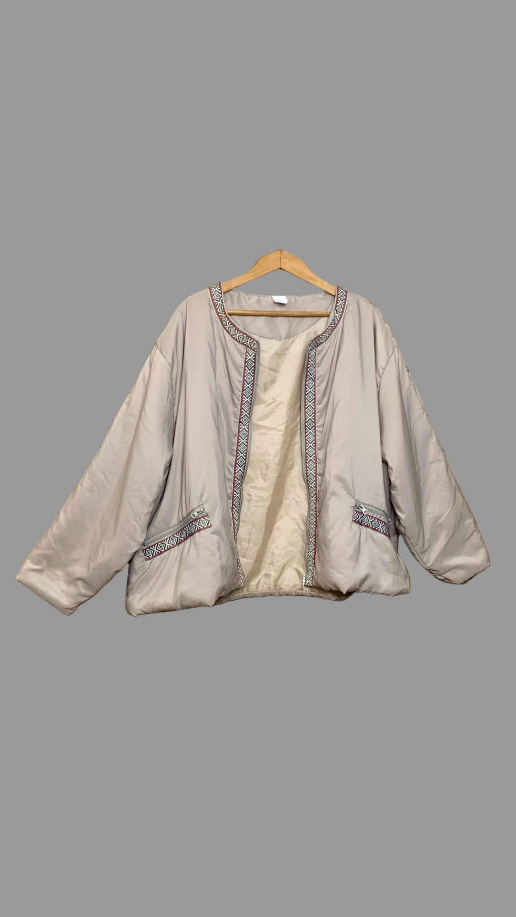 Veste courte oversize beige – Gabriella Vicenza