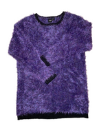 Pull long duveteux violet – Asos