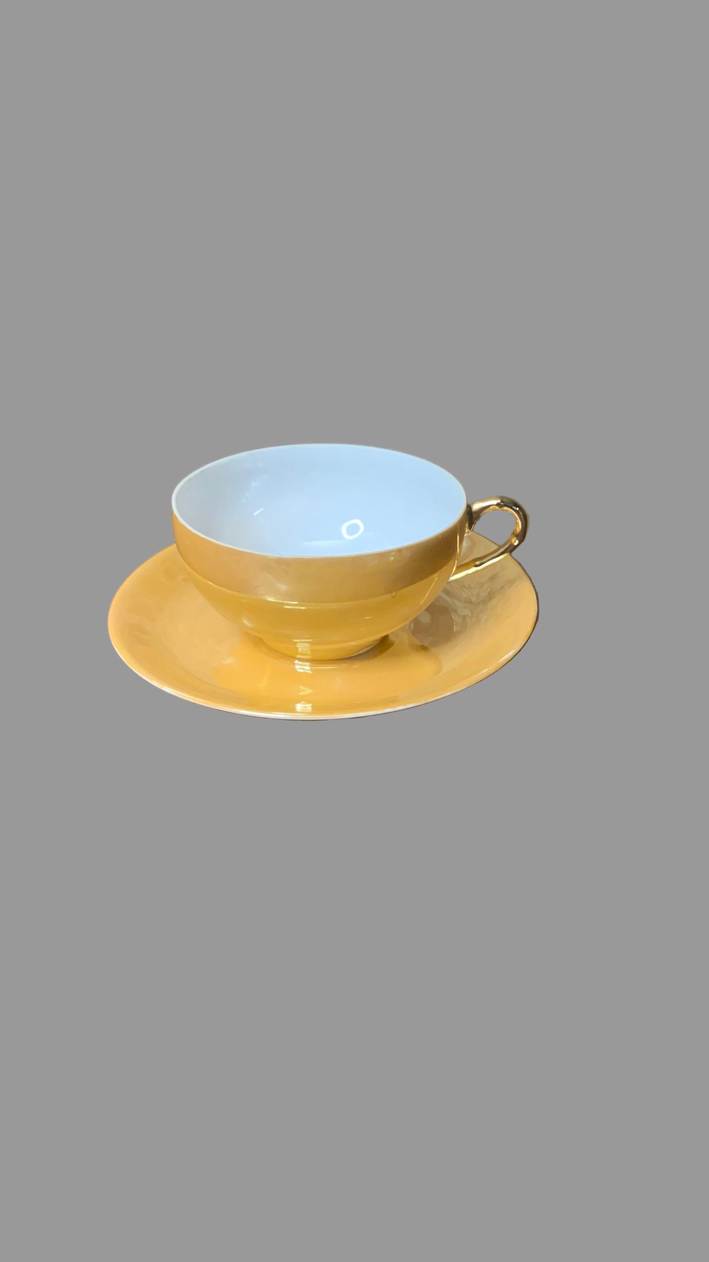 Lot de 4 tasse à thé vintage - porcelaine japonaise Art Déco