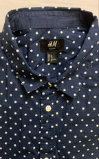 Chemise bleu à pois