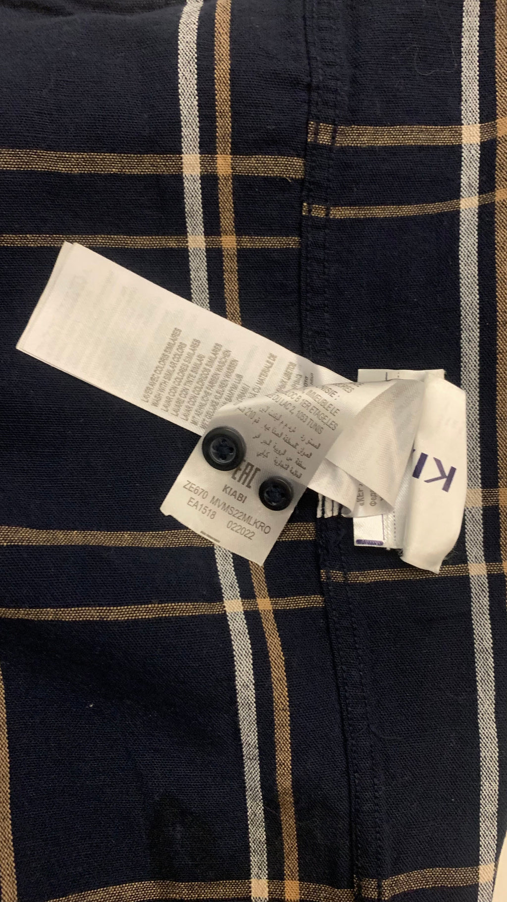 Chemise homme à carreaux