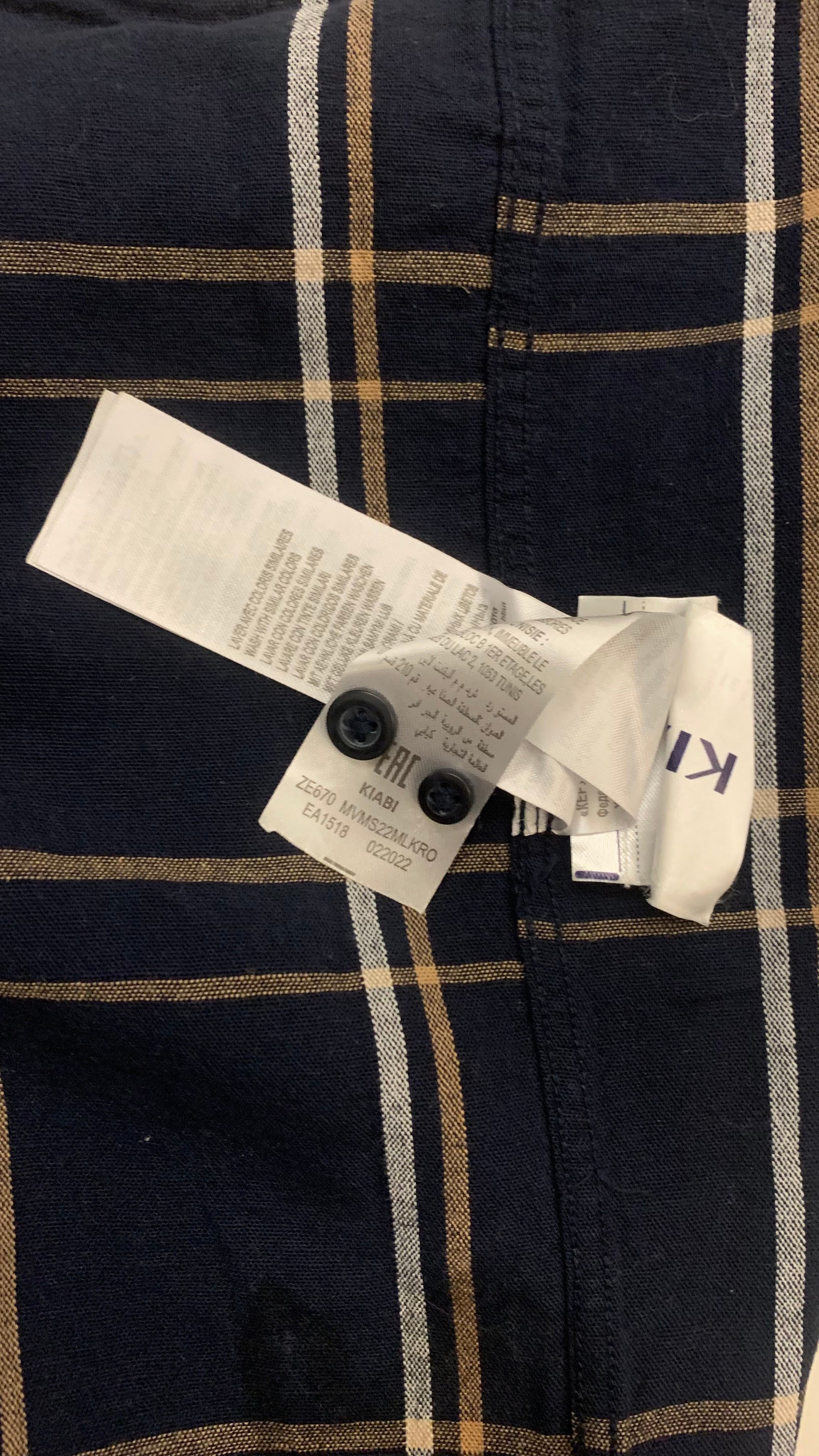 Chemise homme à carreaux