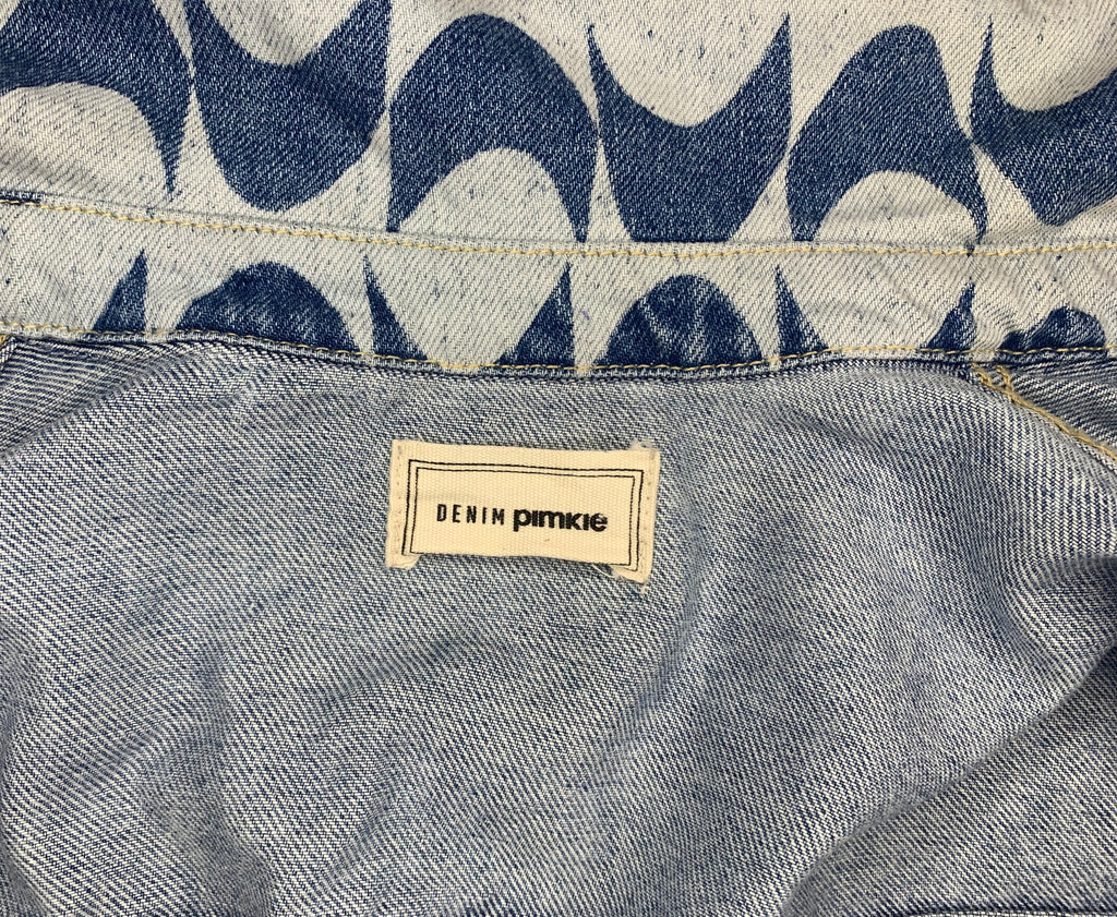 Veste en jean imprimée