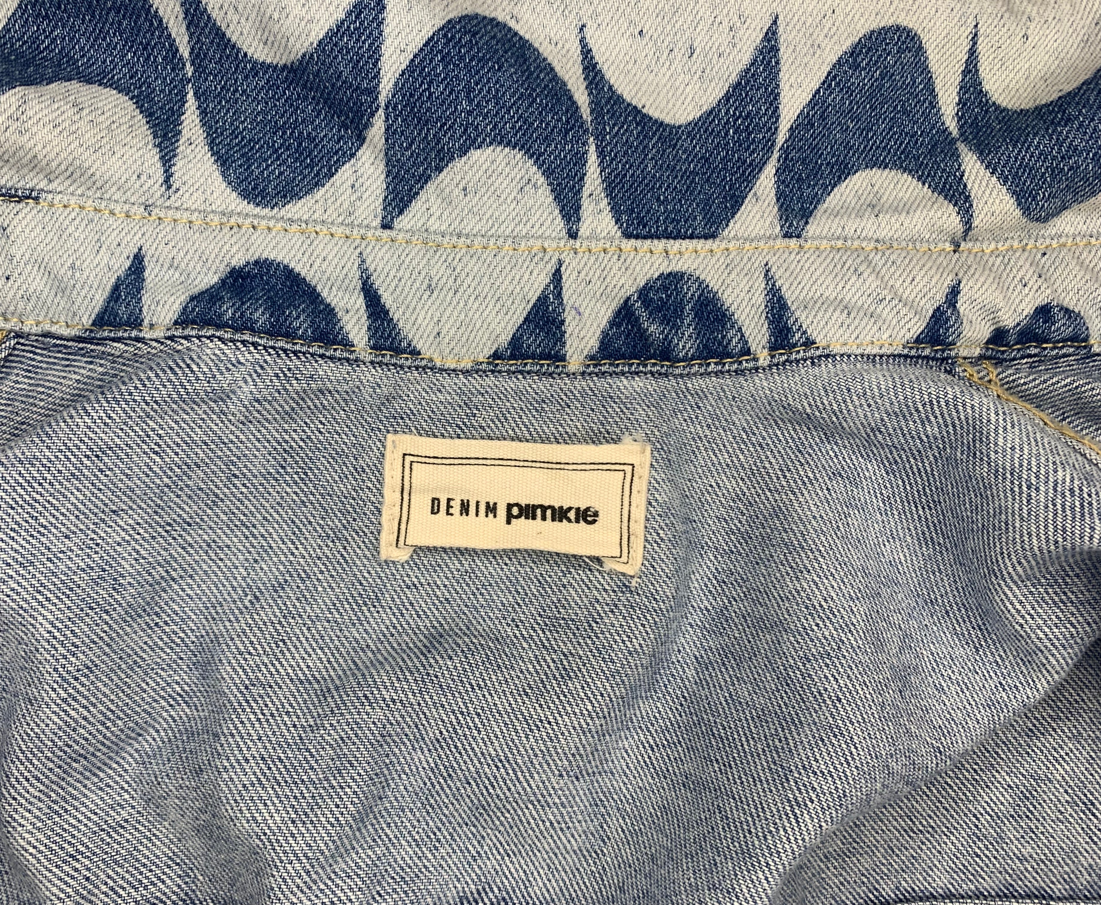 Veste en jean imprimée