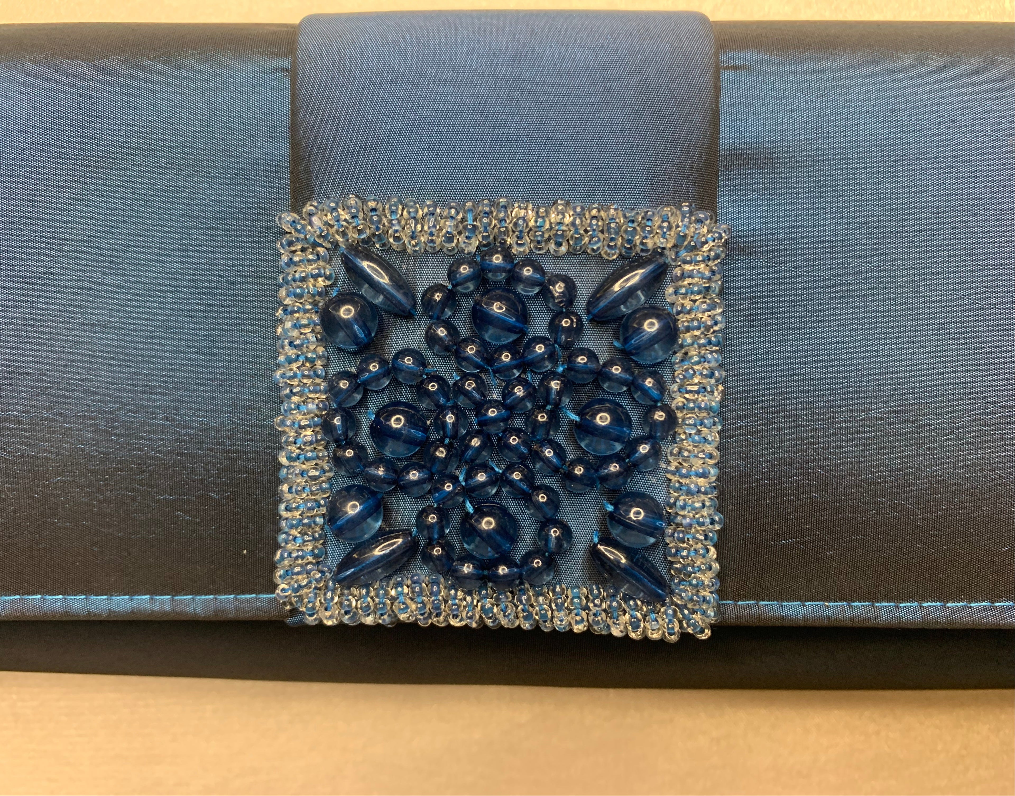 Sac pochette bleu