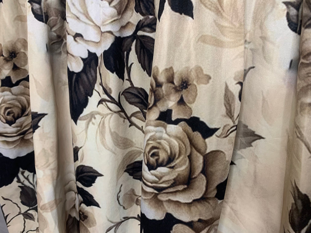 Robe vintage faite main à fleurs – Grande taille