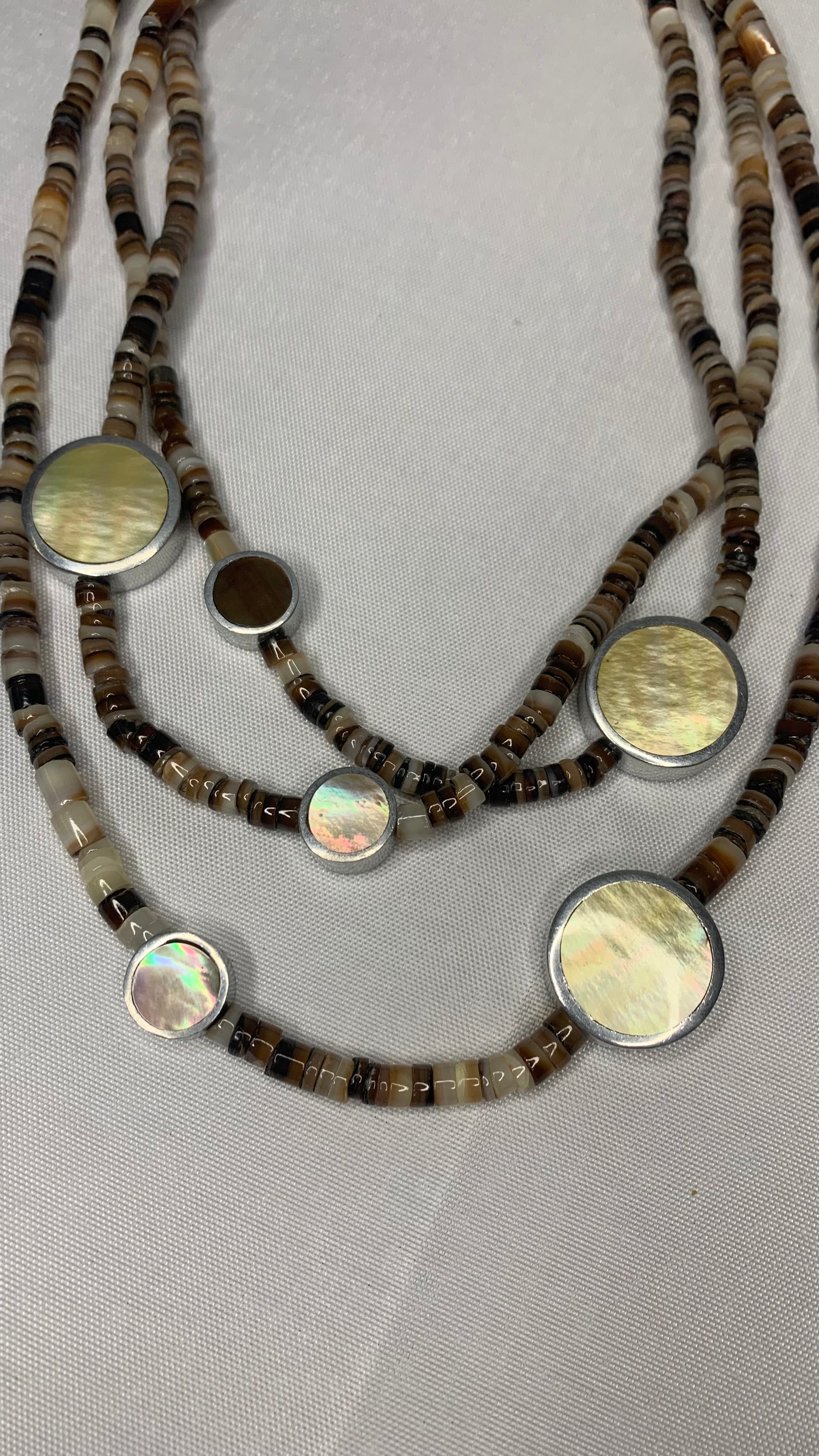 Collier Perle de Coquillage - 3 Brins