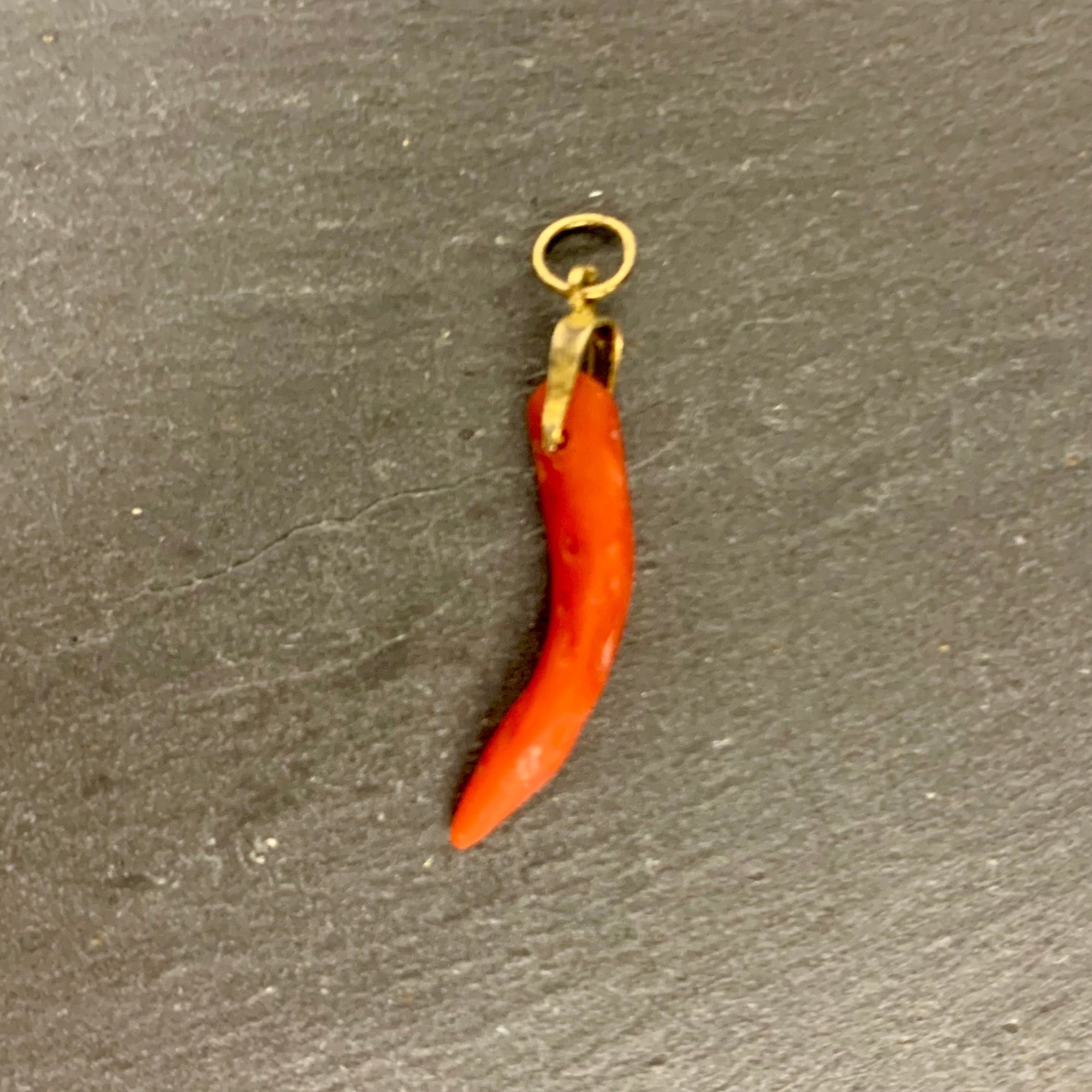 Pendentif Corne corail Rouge