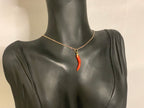 Pendentif Corne corail Rouge