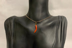 Pendentif Corne corail Rouge